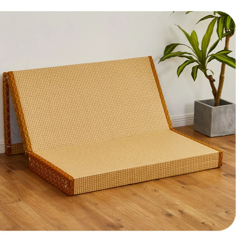 Japanese Style Foldable Tatami Mats Eco-friendly Rattan  Brown Mattresses Home Customized Cold Cushion Hard Mattress Sofas