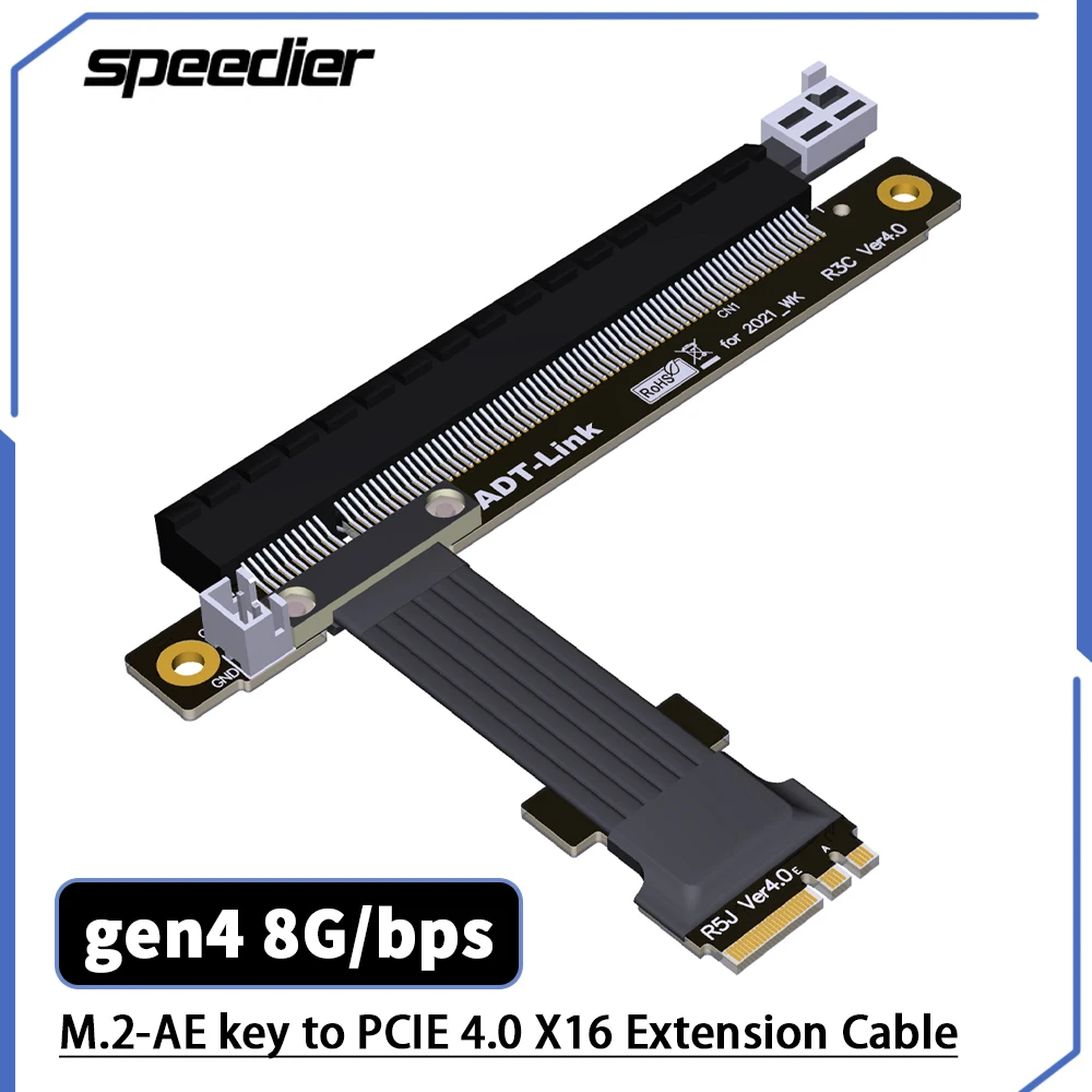 

Riser PCIe 4.0 M.2 WiFi Key A.E Interface To x16 Extension Cable High Speed Gen4 M2 WiFi 16x SSD Riser Adapter For GPU