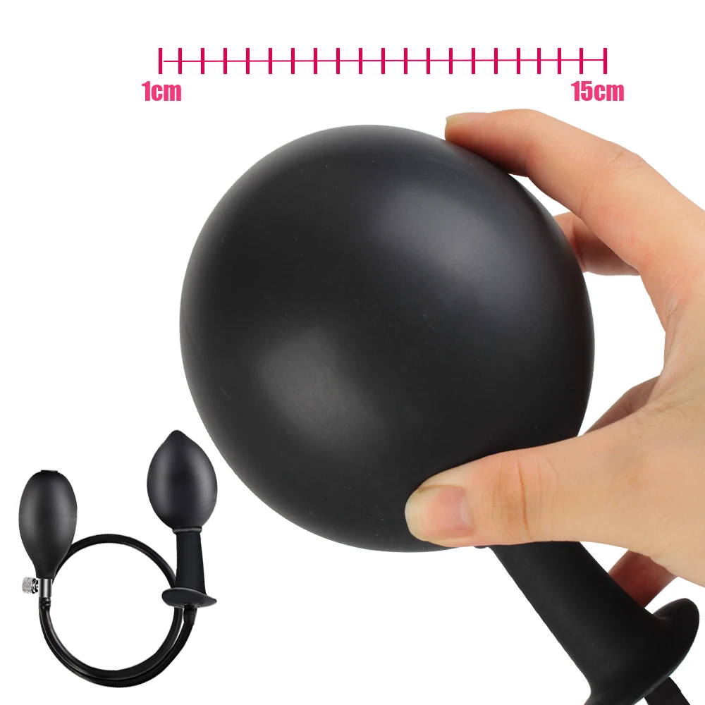 Inflatable Anal Plug 15cm Ball Butt Dilator for Women Vaginal Expander Men Prostate Massager Sex Toys Adult Game Erotic Products