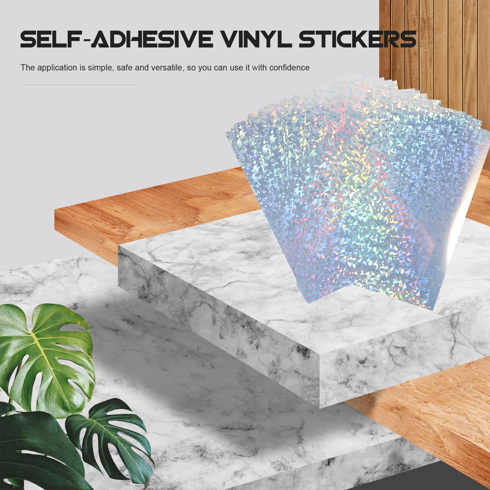 

Adhesive Sheets Holographic Colored Stickers Diy Craft Colored Vinyl Decals Decor For Cups Books Banners