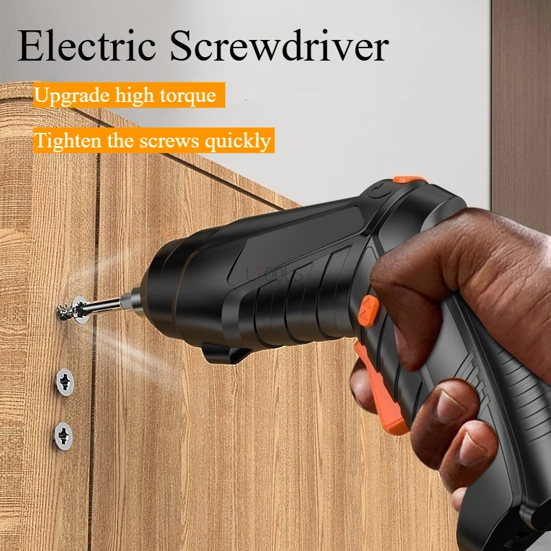 

Электрическая отвертка Мощная ударная беспроводная отвертка Набор перезаряжаемых литиевых батарей Многофункциональная бытовая ручная дрель