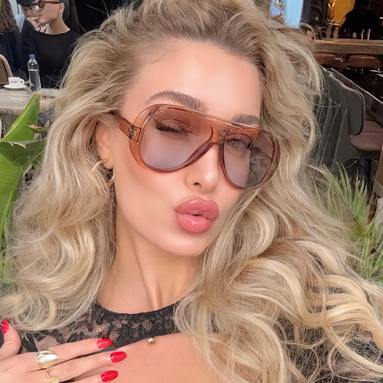 

Oversized Sunglasses Fashion Pilot Sunglasses Men's Gradient Mirror Sunglasses Women's Sunglasses Outdoor Eye Protection UV400