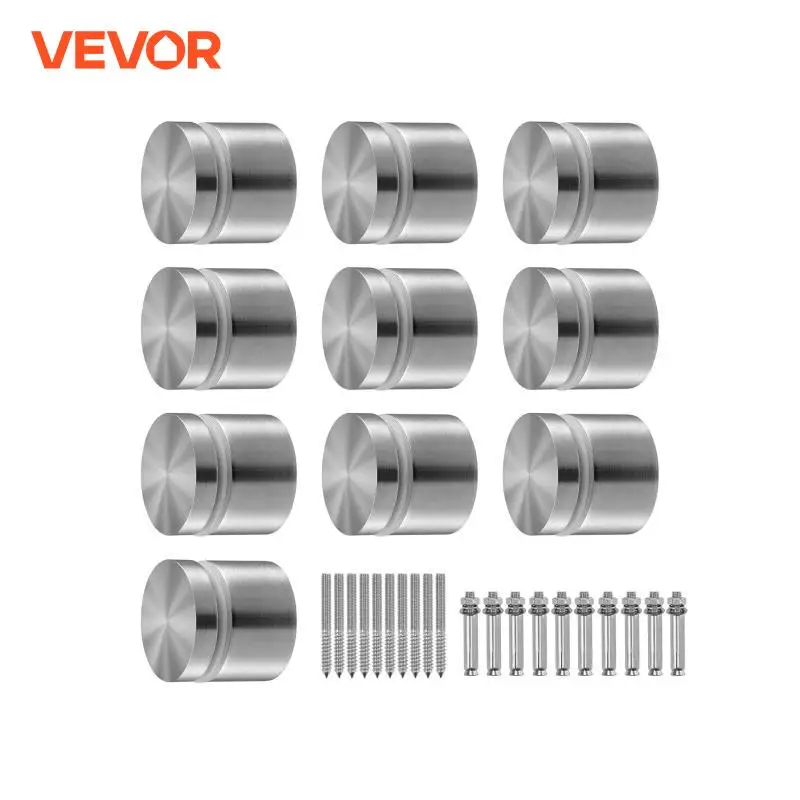 VEVOR Glass Clamp 10 PCS Round Glass Railing Bracket for 0.31 