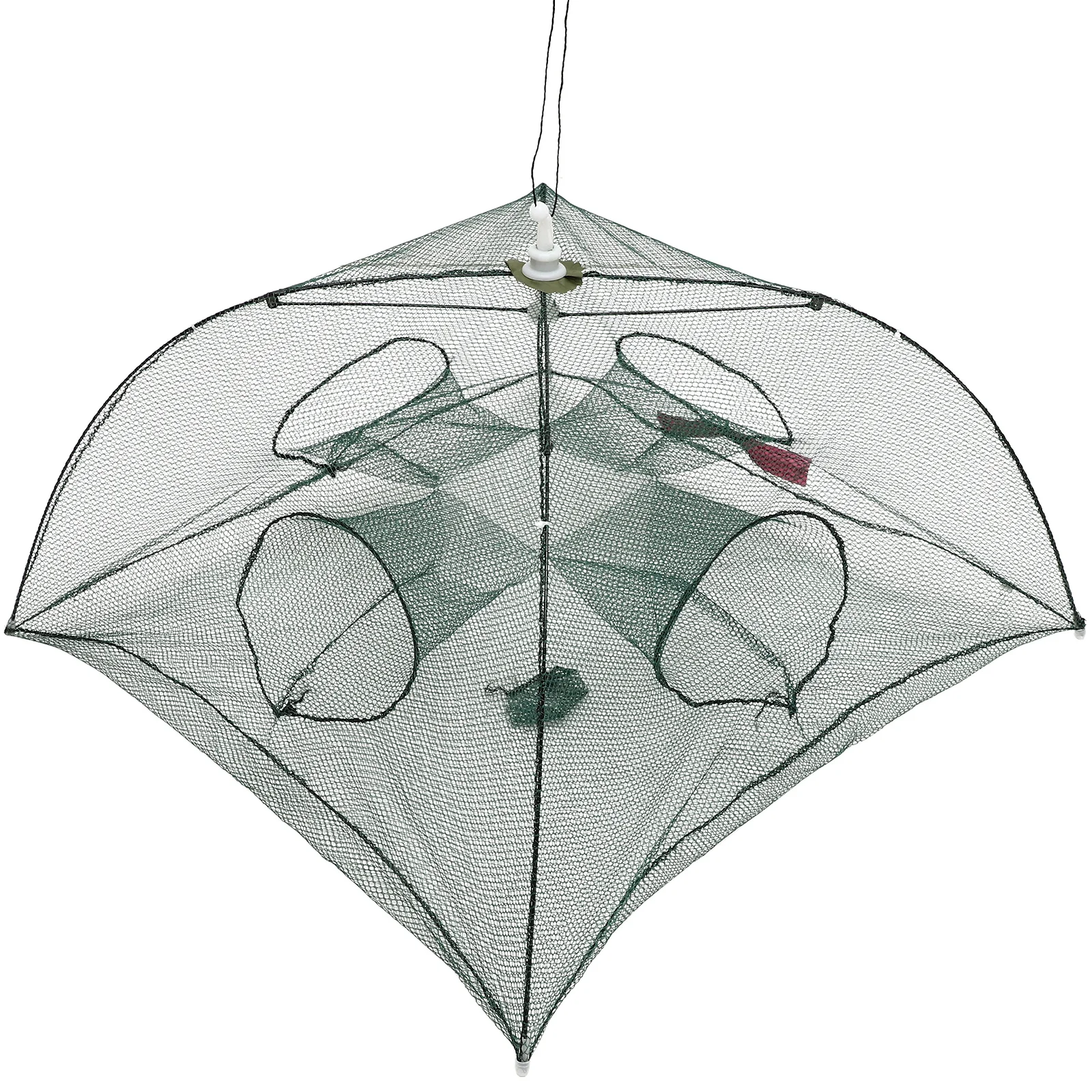 

Foldable Fishing Net Auto Fishing Tool Four Entrance Umbrella Shape Lightweight Portable Special Zipper Design Easy to Use No