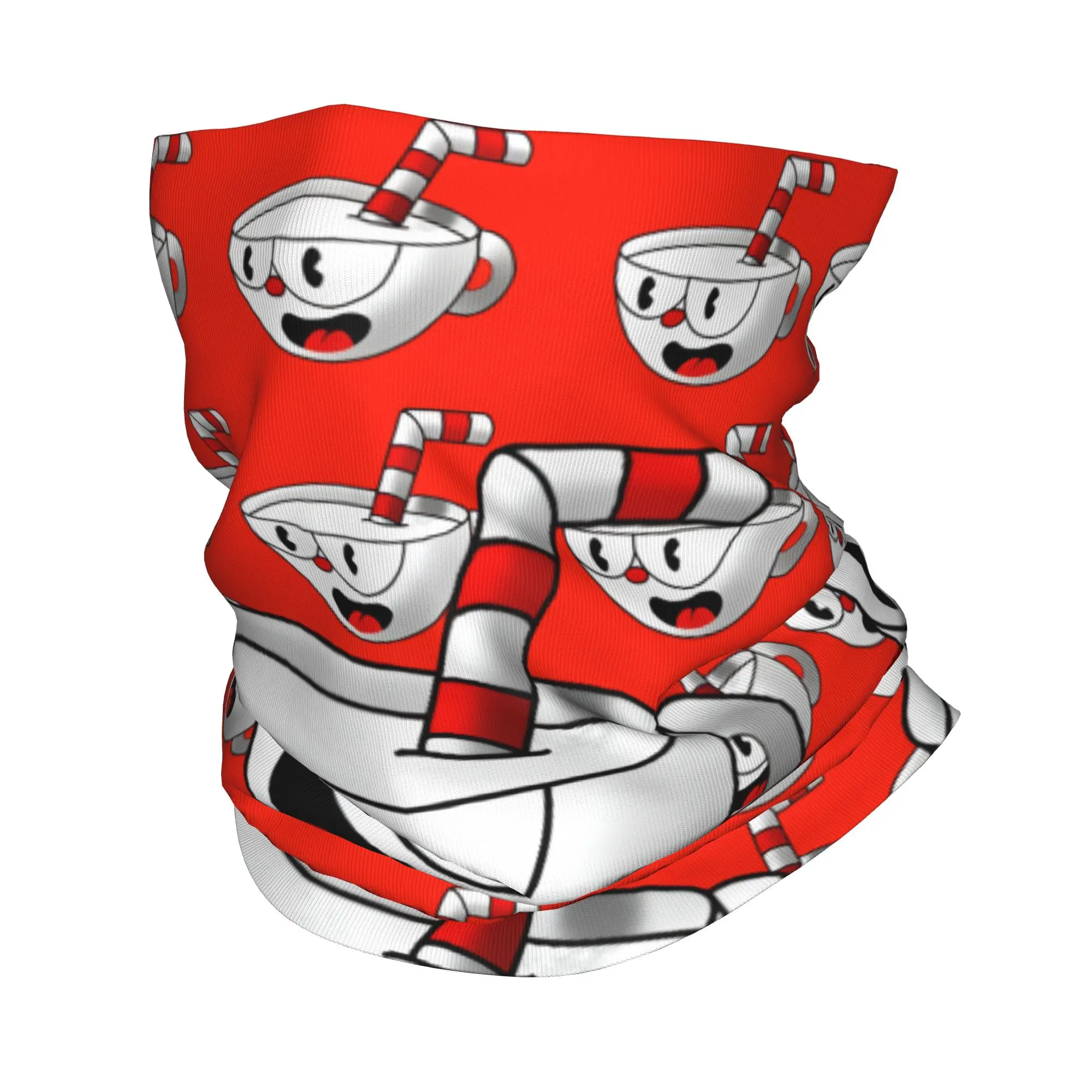 

Винтажная ретро мультяшная музыка C-Cupheades, бандана, гетры для шеи, защита от ультрафиолета, шарф для лица, мужской головной убор, трубка, Балаклава