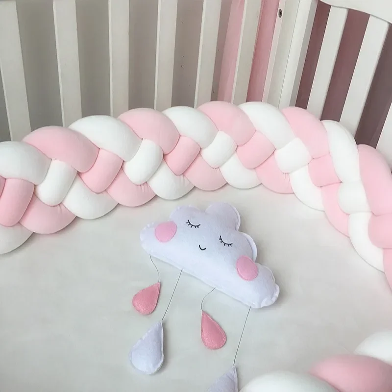 1M/2.2M/3M Baby Braid Bumper Infant Crib Bumper for Newborn Crib Kids Cot Protector Bedding Sets Bumpers In The Crib Cot Bebe