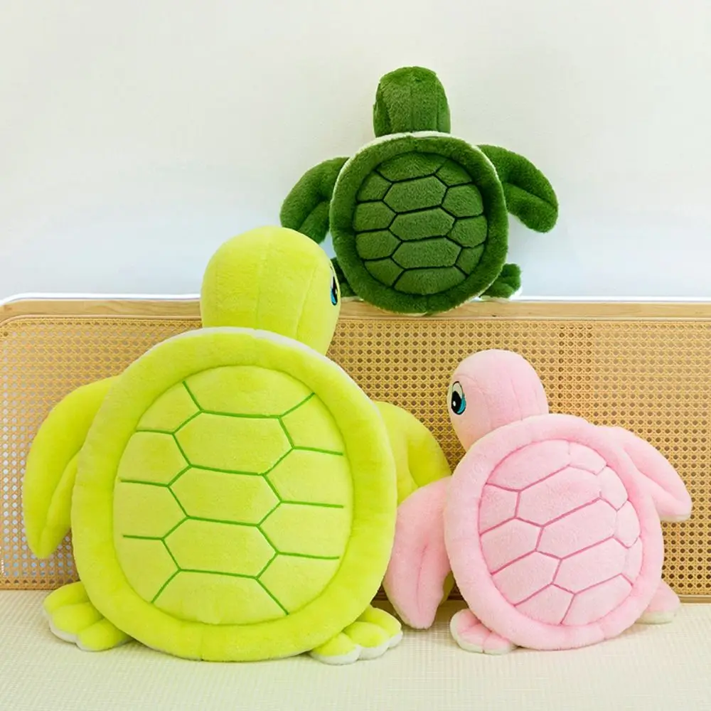 

Kawaii Series Ornaments Fluffy Sea Tortoise Collection Soft Animal Sea Turtle Pillow Cartoon 32cm Turtle Animal Car Decor