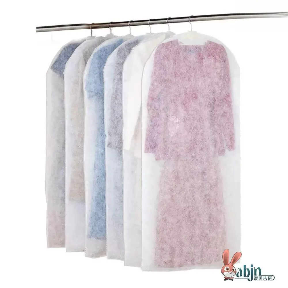 New Home Use Japanese Style Dustproof Cover Breathable Moisture Proof Non-Woven Fabric Clothes Cabinet Hanging Coat Bag Suit ...