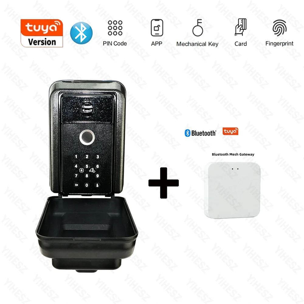 Tuya Bluetooth Smart Key Box Outdoor IP65 Waterproof Security Protection Wall Mounted Anti-theft Box For Storing Keys image 3