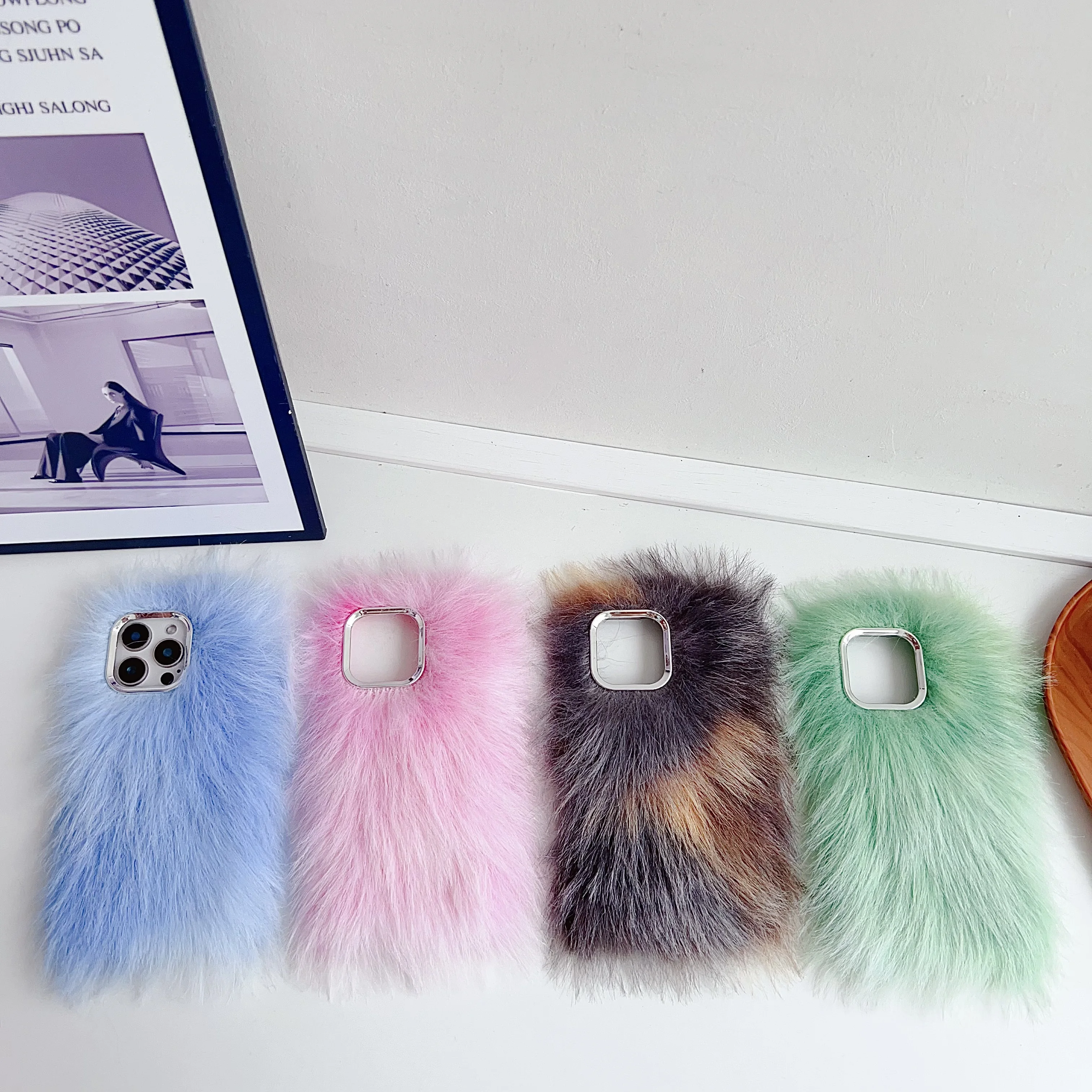 Winter Warm Plush Fur Fluffy Phone Case for iPhone 11 12 13 14 15 16 Pro Max Soft Touch Hairy Furry Girly Cover Shell