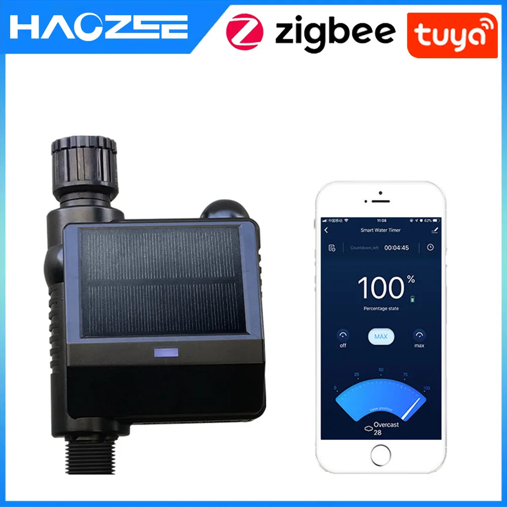 Tuya  ZIGBEE Garden Solar Energy Watering Timer Ball Valve Sprinkler Drip Irrigation System Water Controller Smart Life