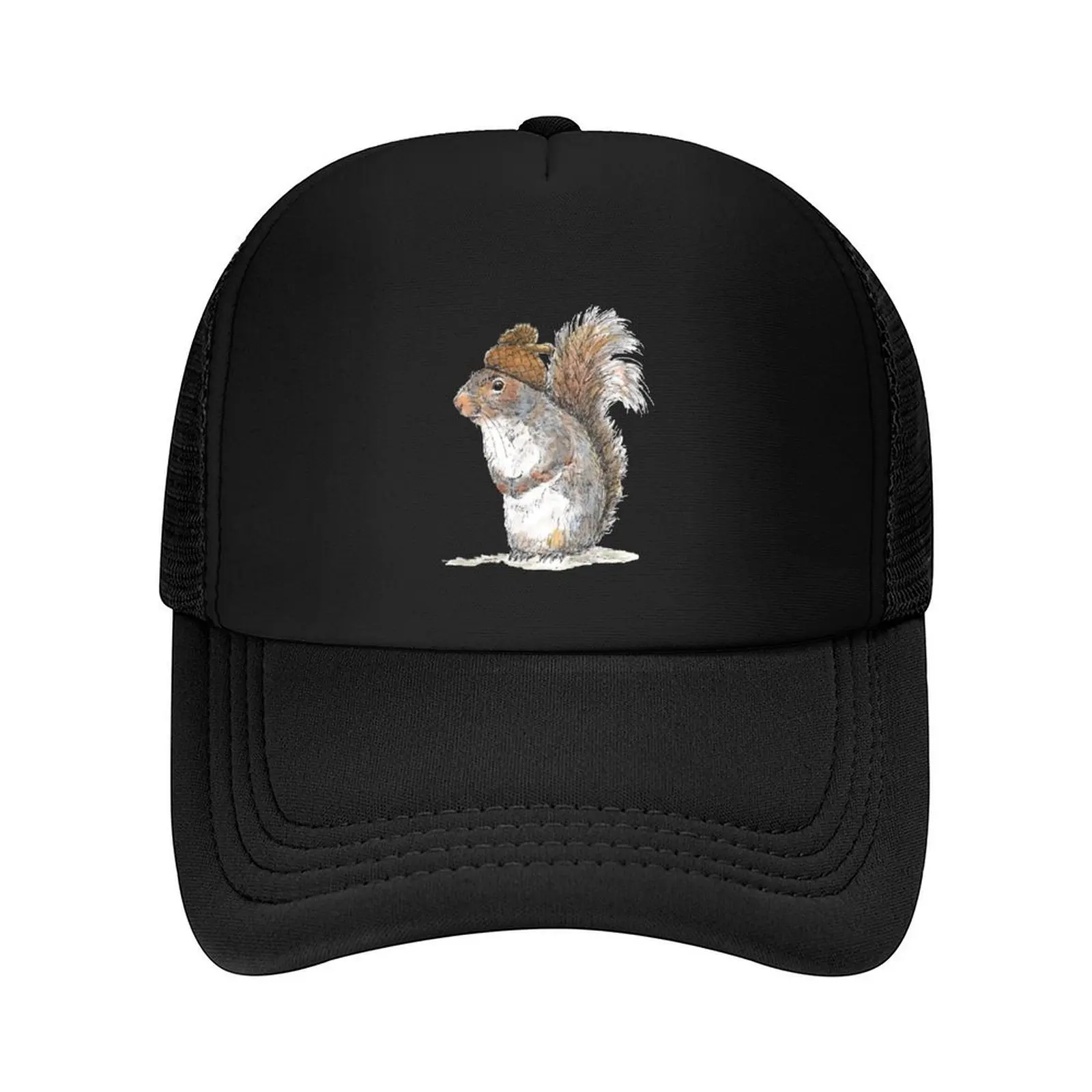 

Squirrel with an Acorn Hat Baseball Cap derby hat party Hat sailor cap for men Golf Man Men Golf Wear Women's