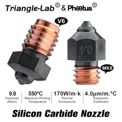 Trianglelab Phaetus Silicon Carbide V6 Nozzle Durable Reduce Stick For 3D Printer accessories Nozzles M6 Prusa Voron VzBoT Hoten