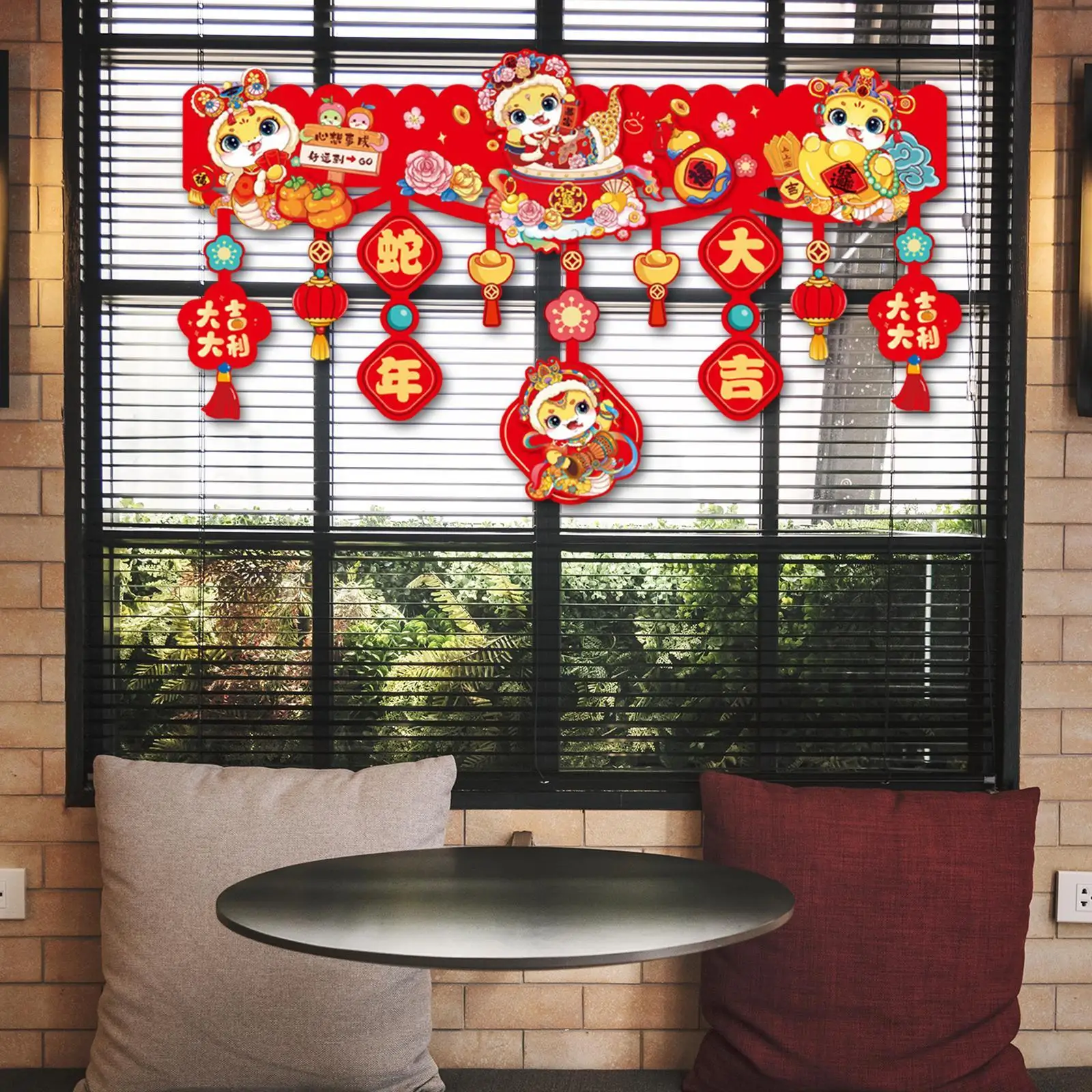 

2025 Chinese New Year Hanging Decoration 35.4x20inch for Festive Atmosphere