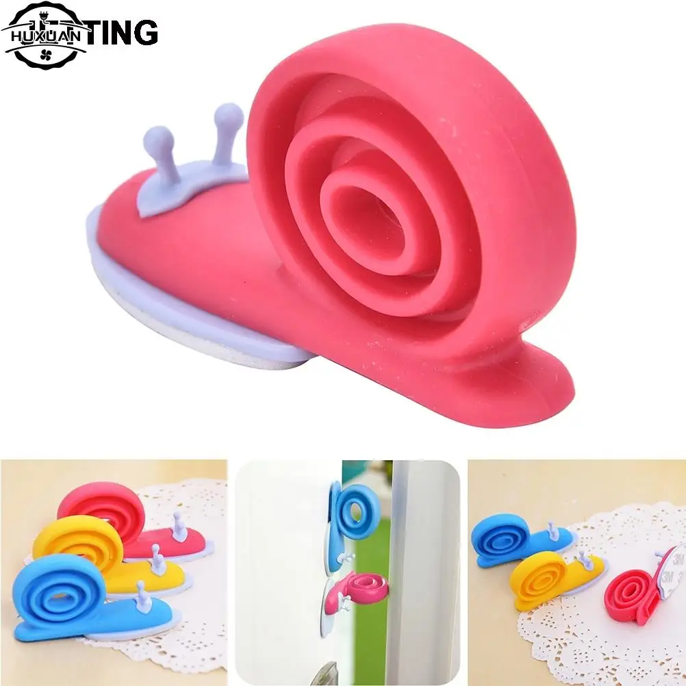 1個かわいいカタツムリ動物形のシリコーンドアストッパーウェッジホルダー子供のための安全ガードフィンガープロテクター