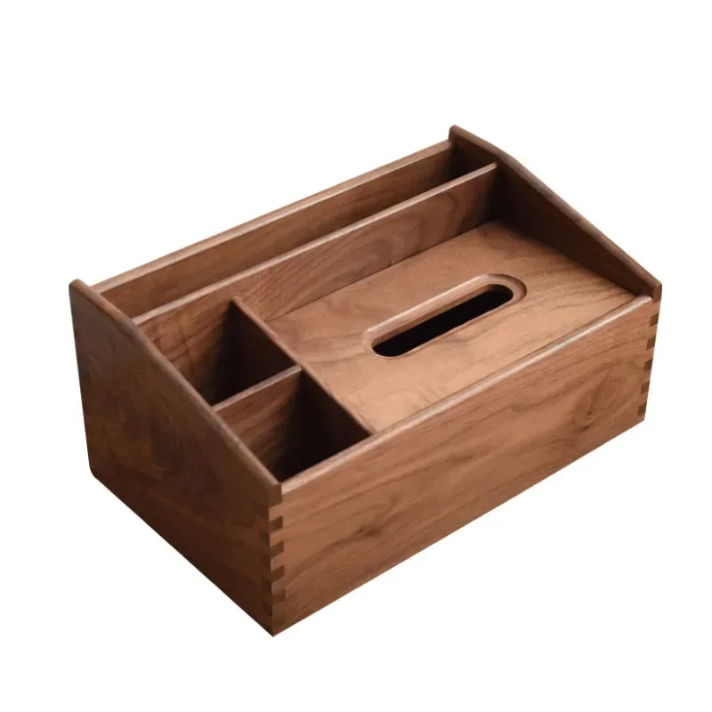 

Cross Walnut Wood Tissue Boxes Household Paper Towel Case Living Room Coffee Table Removable Tissue Box Holder Home Decoration