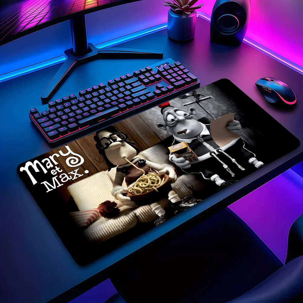 

Cartoon Mary and Max Mouse Pad Non-slip Thickened MousePad Large Writing Lockedge Office Student Gaming Cushion