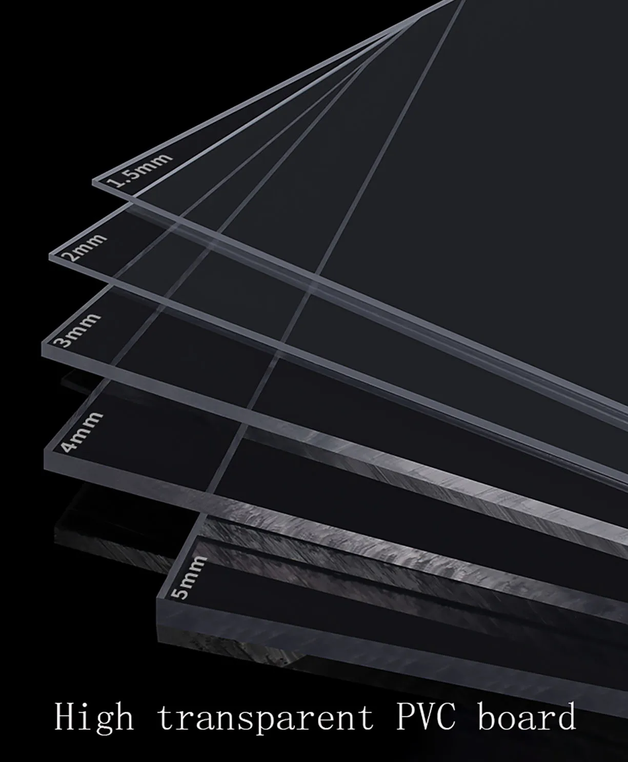 1Pcs Transparent PVC Board Hard Plastic Sheet Thin Plate Size A4 210mmx297mm Thickness 1mm