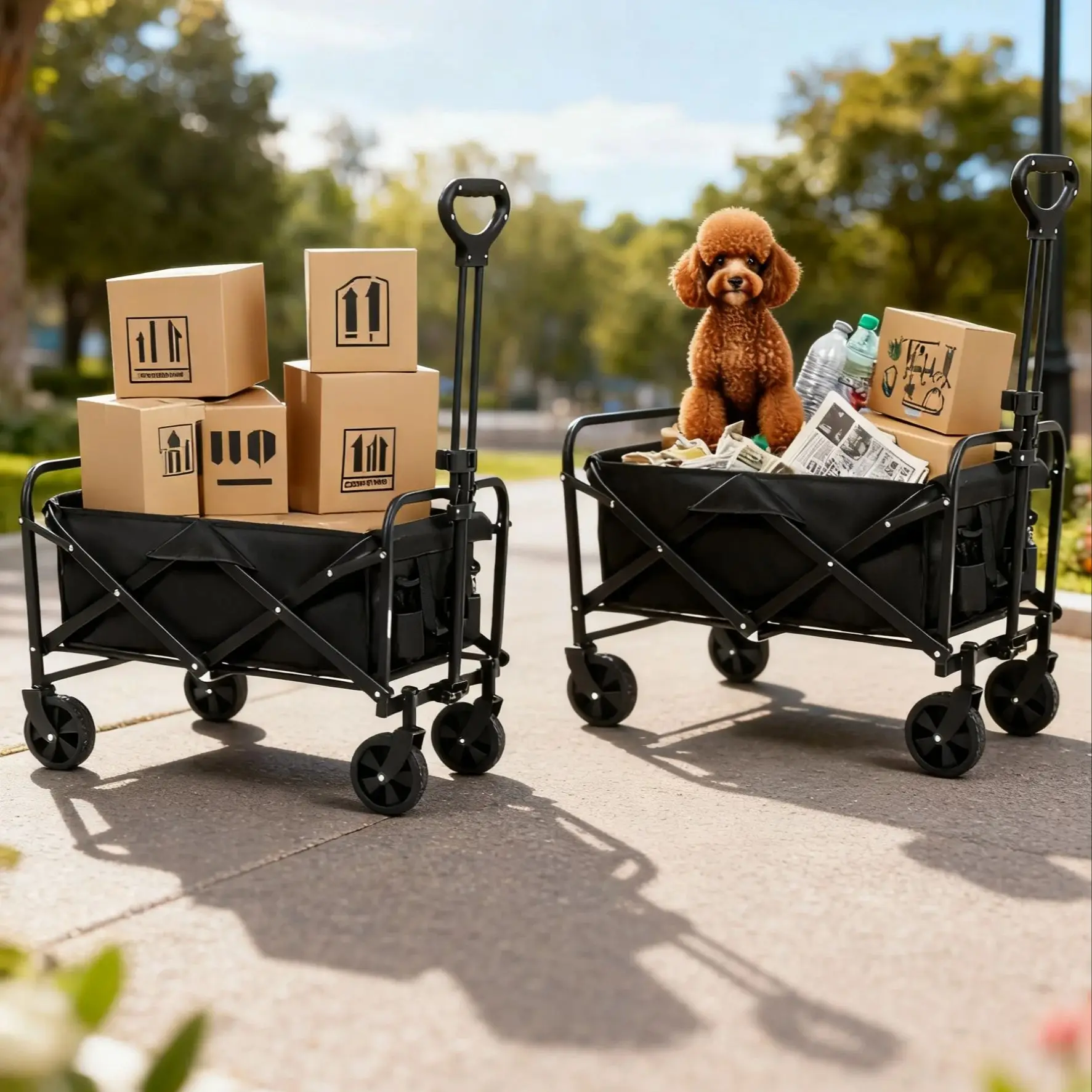 

Портативная складная коляска для домашних животных: легкий дизайн + удобное пространство, бесполюдочные покупки с домашним животным - артефакт покупок!