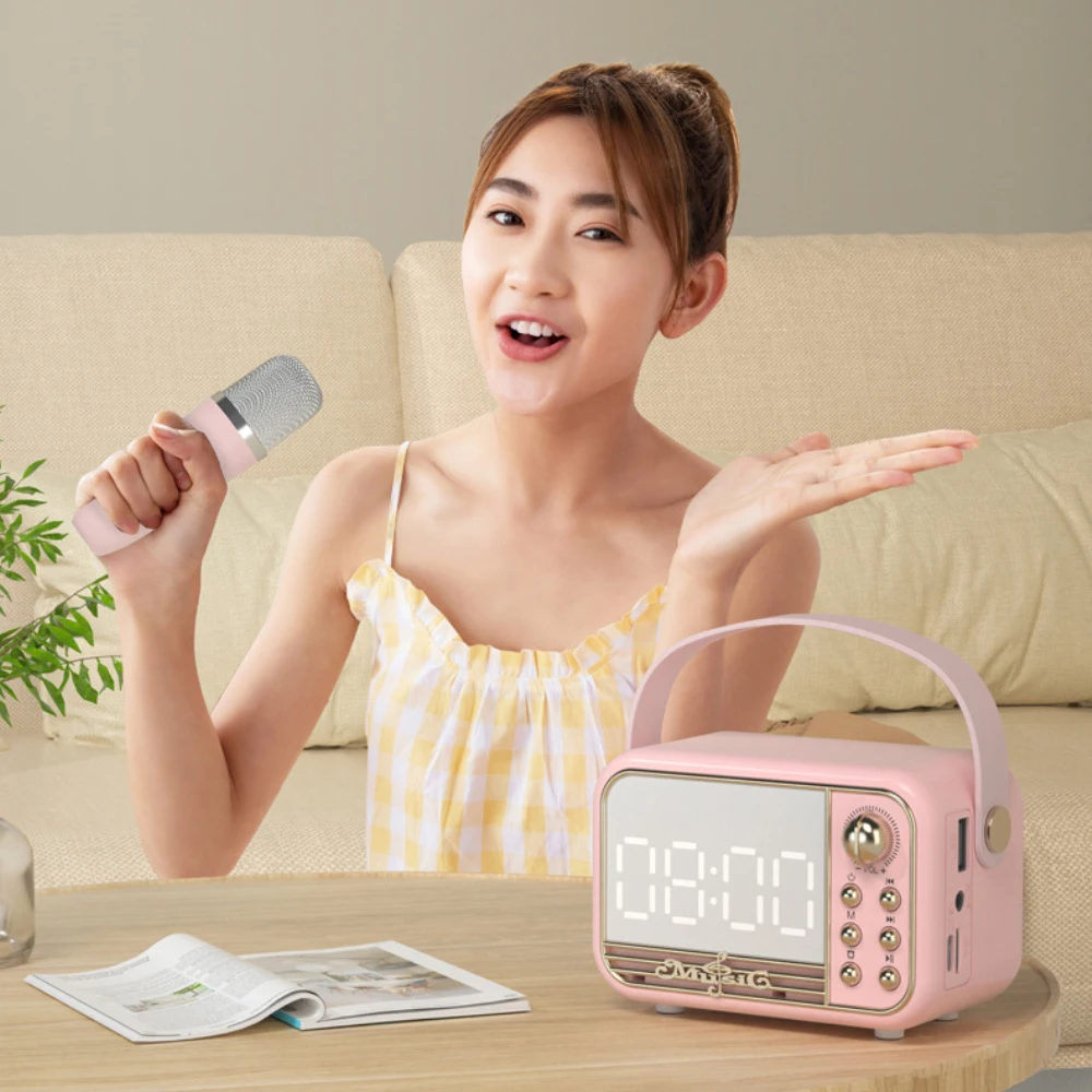 Wireless Charger นาฬิกาปลุกลําโพงบลูทูธ LED สมาร์ทนาฬิกาดิจิตอล USB Fast Charger นาฬิกาตั้งโต๊ะวิทยุ Fm Dropshiping