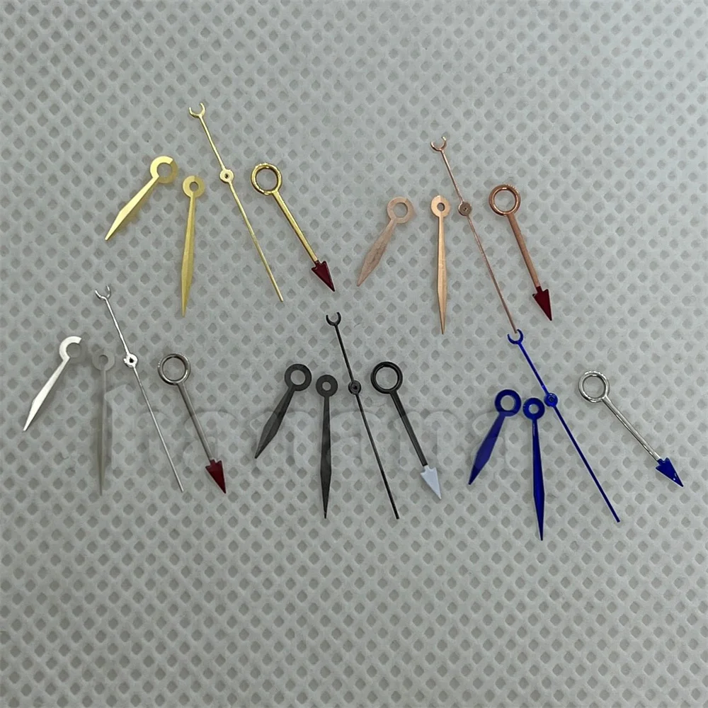 

Стрелки NH34 NH35 в серебристом, золотом, синем и розово-золотом цветах, подходят для механизмов NH34A, NH35A, NH36, NH39, NH70, NH72, ETA2824, PT5000.