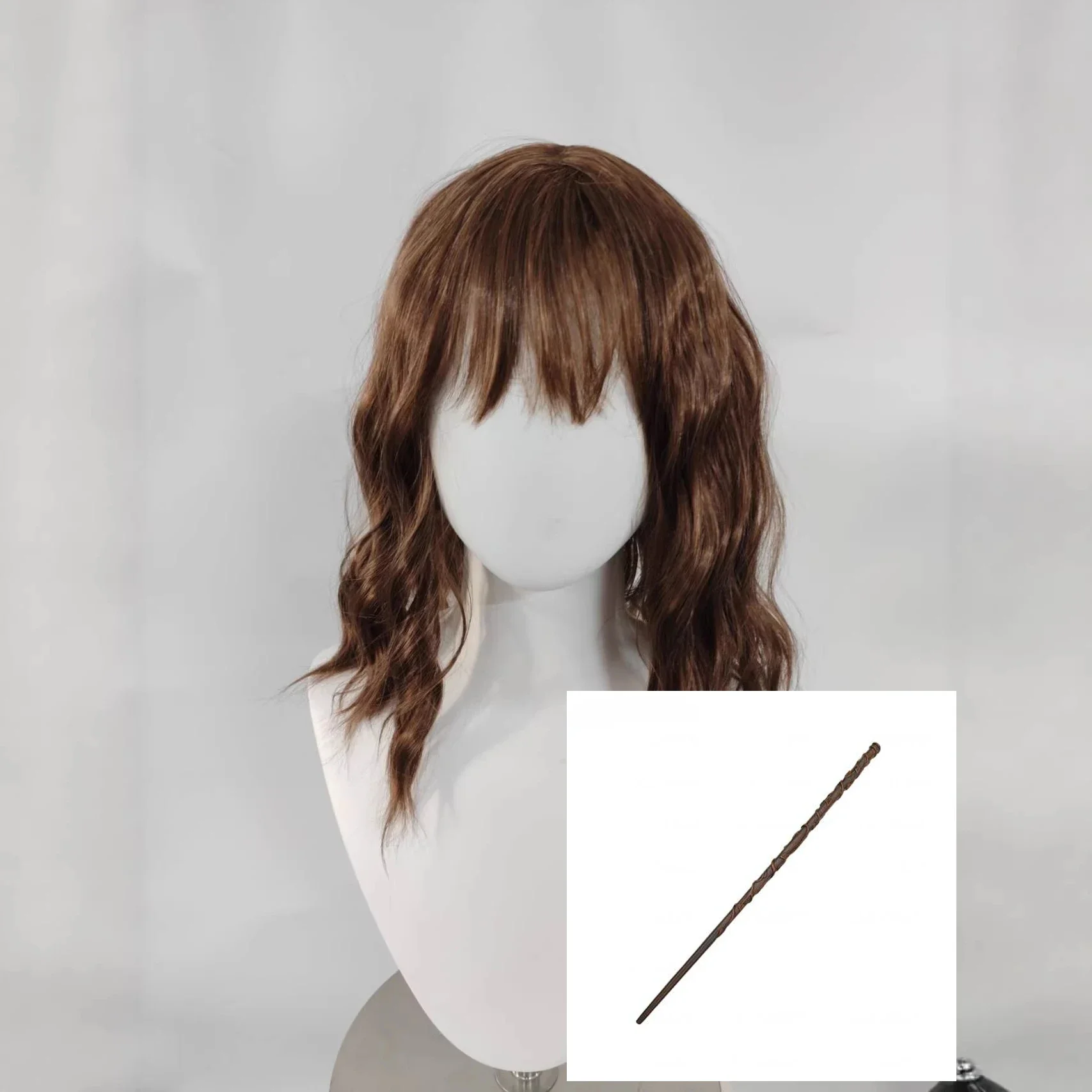 Brown Curly Heat Resistant Synthetic Hair Cosplay Costume Wigs Hermione Jean Granger Cosplay Wig