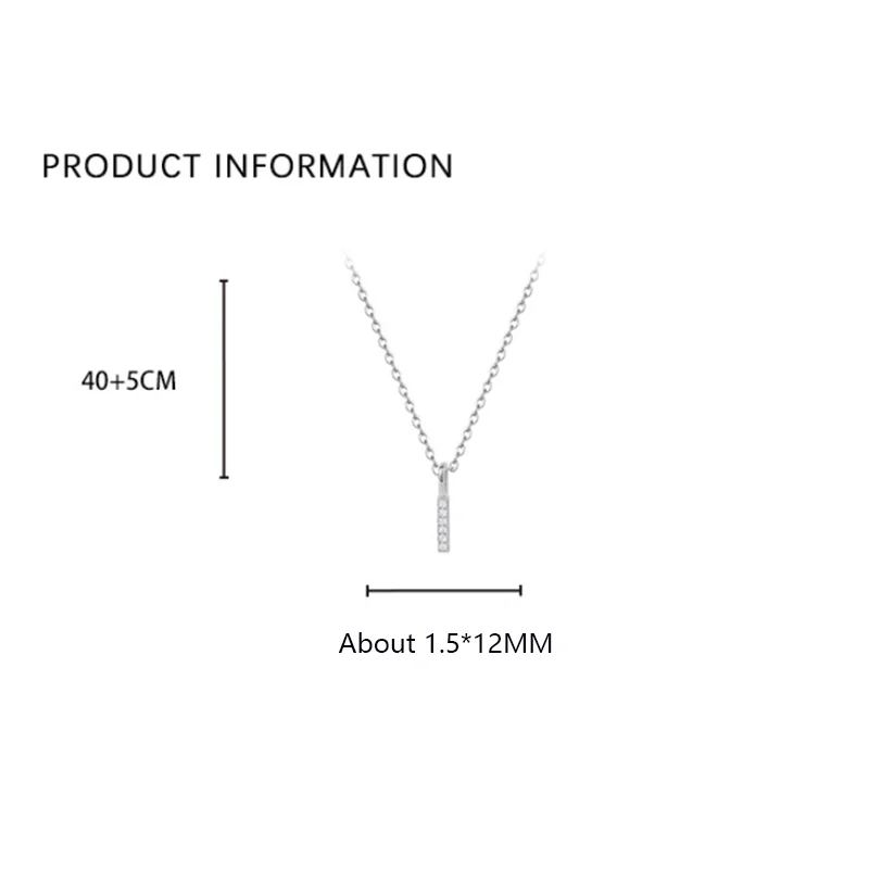 KAMIRA 925 Sterling Silver Geometric Zircon Pendant Necklace for Women Charm Elegant Simple Versatile Fashion Jewelry Accessory