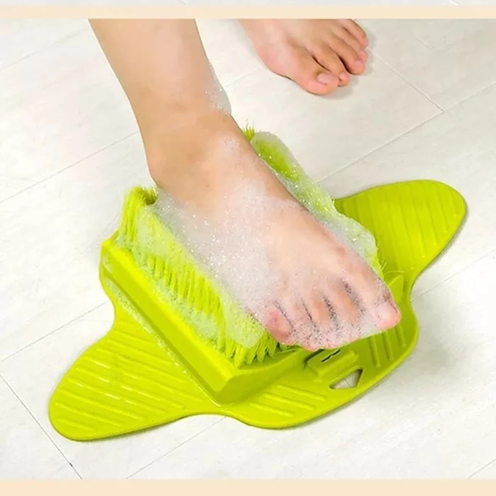 Lazy Feet Washing Brush Exfoliating Foot Rubbing Board Soft Fur Foot Cleaning Brush With Suction Cup Massage Brush