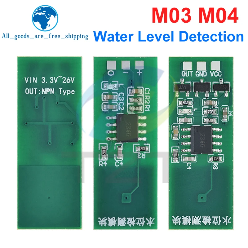 1/5PCS M03 M04 Water Level detection module sensor Green non-contact level touch switch Liquid sensor