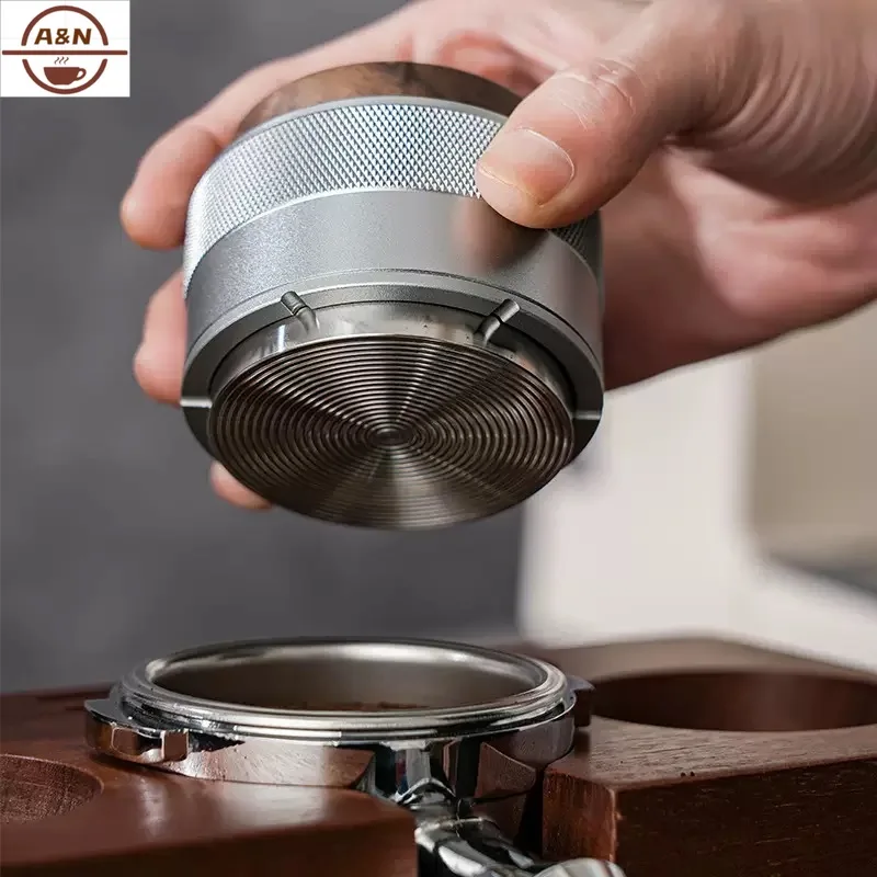 

Темпер для эспрессо 51/53/58 мм, подпружиненный темпер для кофе с основанием из нержавеющей стали, подходит для универсального использования Breville/Delonghi