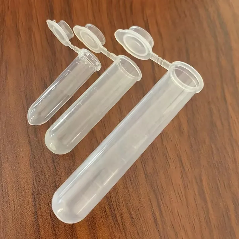 100PCS 2ML/5ML/10ML Laboratory Supplies Sample Transparent Micro Plastic Centrifuge Tube Test Tube Clip Laboratory Container Lid