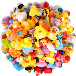 Bonito Assorted Rubber Duck Brinquedos, Presentes do brinquedo do chuveiro, Decorações de festa de aniversário, Novo, 5-40 Pcs