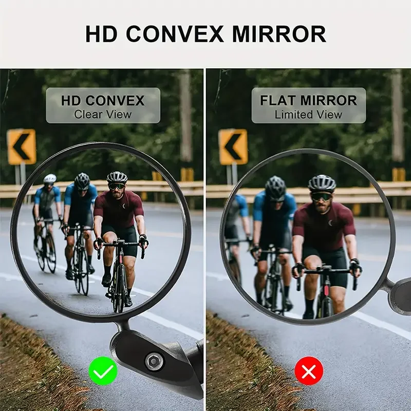 1/2pcs Bicycle Rearview Mirror 360 Degree Rotation Auxiliary Convex Mirror Handlebar Mount Cycling Bike Rear View Mirrors