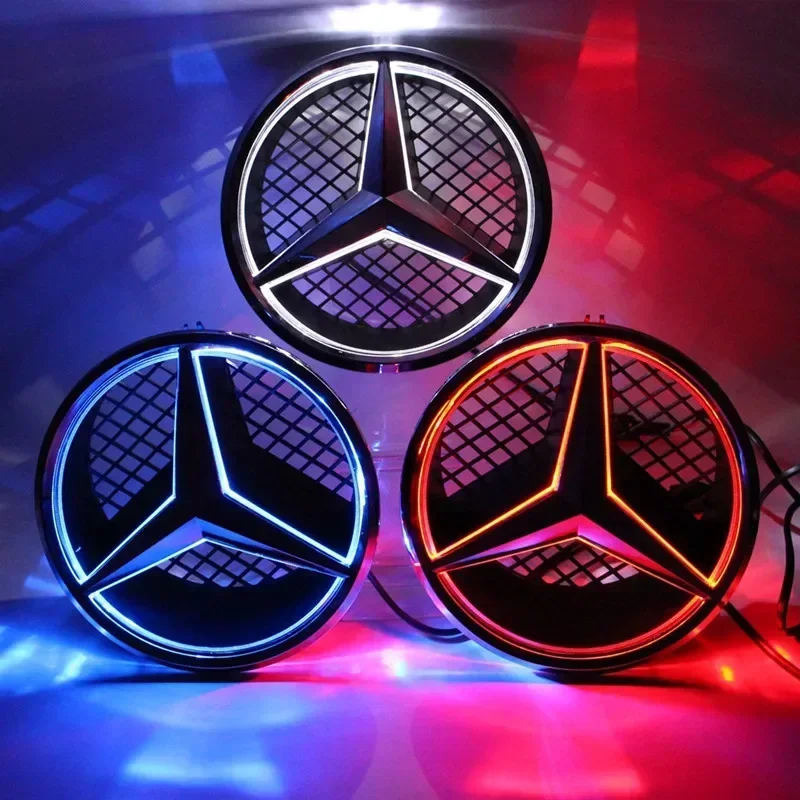 LED Car Front Logo Light Grille Lights Badge For Mercedes Benz GLK A Class W176 W207 W204 W246 W166 W218 W245 Emblem Accessories