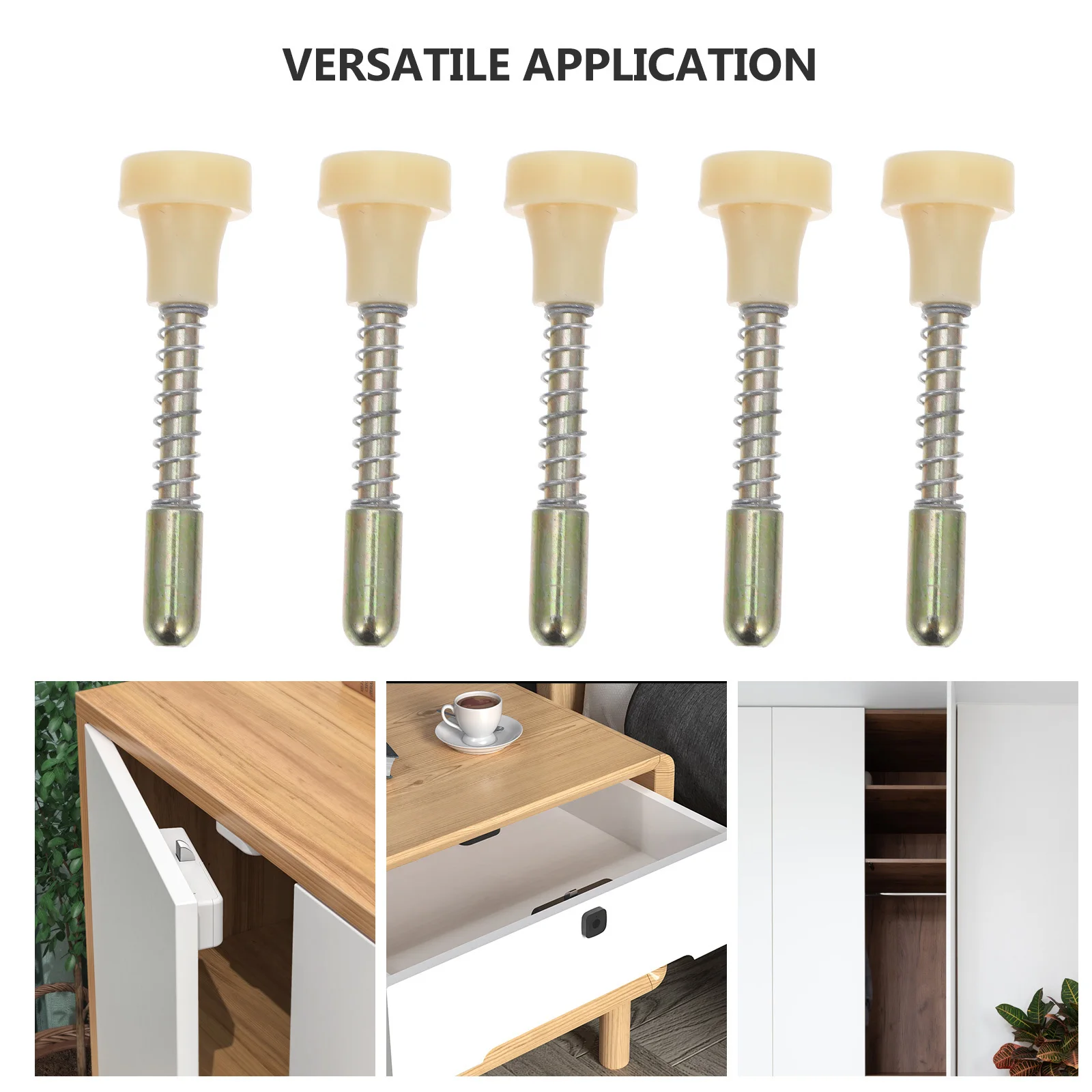 10Pcs Spring Plunger Latches Sturdy Iron Window Screen Frame Parts Adjustable Height for Screen Repair Door Storage Fastening