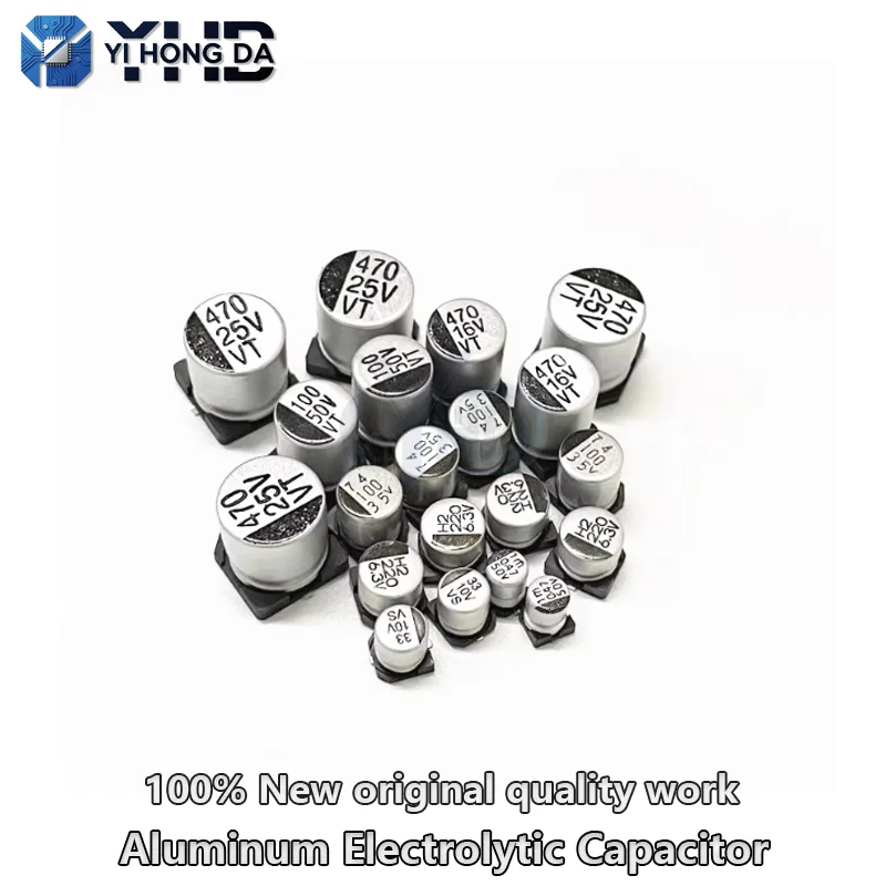 20pcs SMD 50V 35V 25V 16V 10V 100UF 220UF 47UF 33UF 22UF 10UF 4.7UF  2.2UF 1UF Aluminum Electrolytic Capacitor