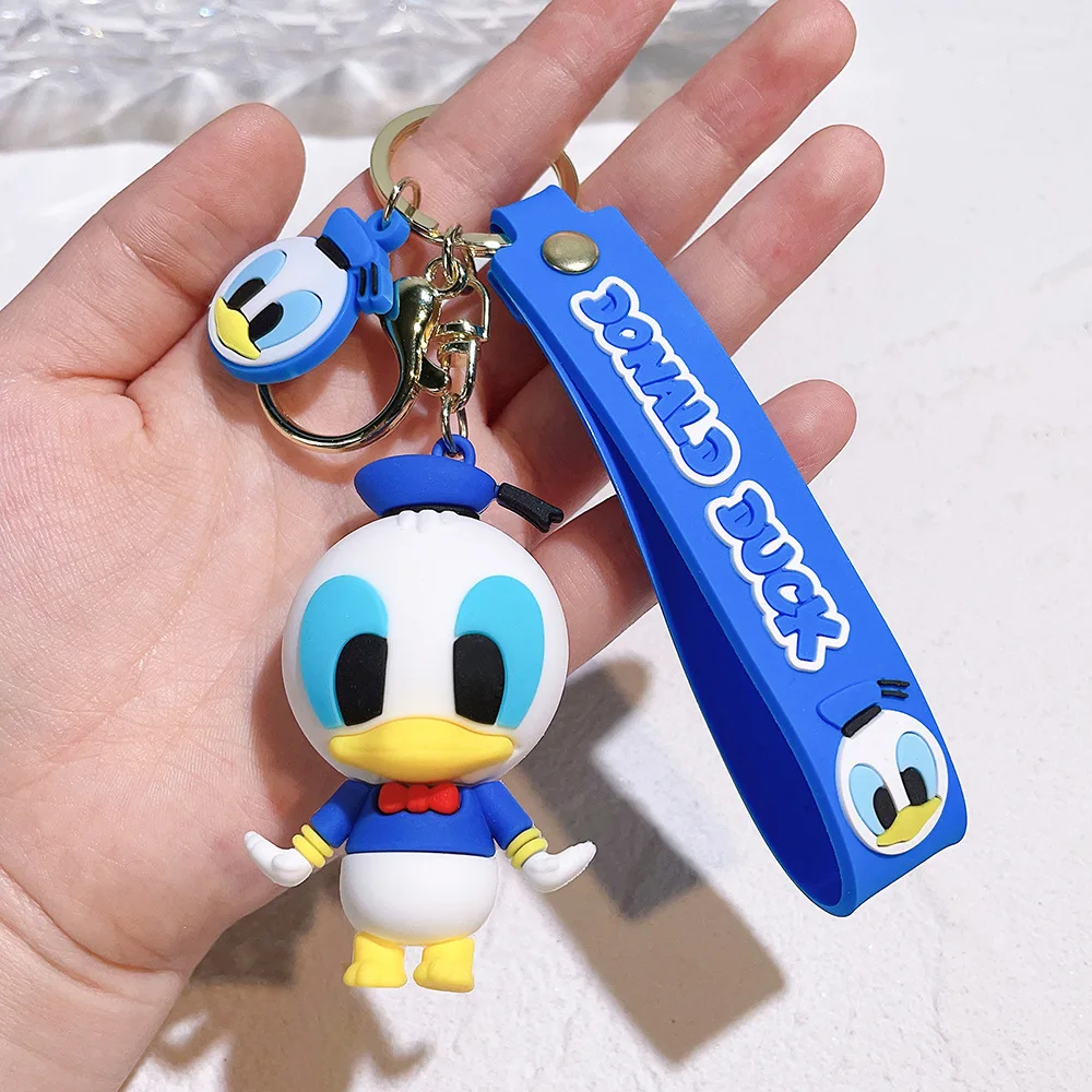 Miniso anime chaveiro dos desenhos animados mickey minnie ponto pato donald bonito boneca chaveiro jóias pingente melhor brinquedo das crianças