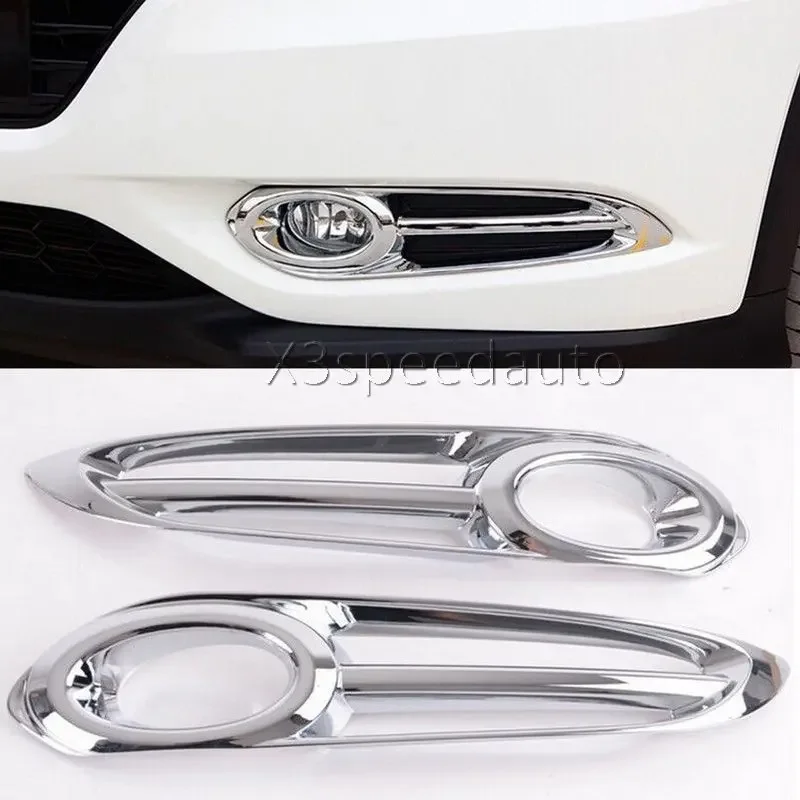 

For Honda Vezel HRV HR-V 2014-2018 Front Fog Light Lamps Cover Trim 2pcs Car-styling