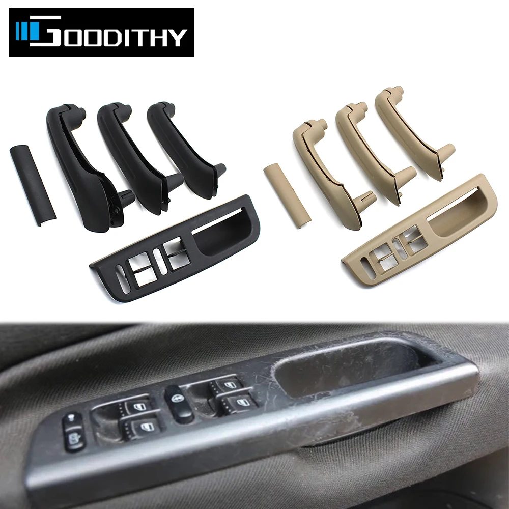 

Black Carbon Car Interior Front Rear Left Right Door Handle Cover Replacement For Volkswagon VW Bora Golf 4 MK4 Jetta 1999-2004