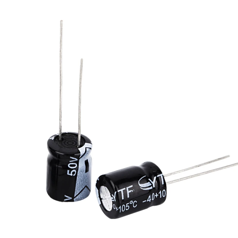 20pcs Aluminum Electrolytic 50V220UF Volume 8*16mm 220UF/50V Rated Temperature Electrolytic Capacitors for Guns