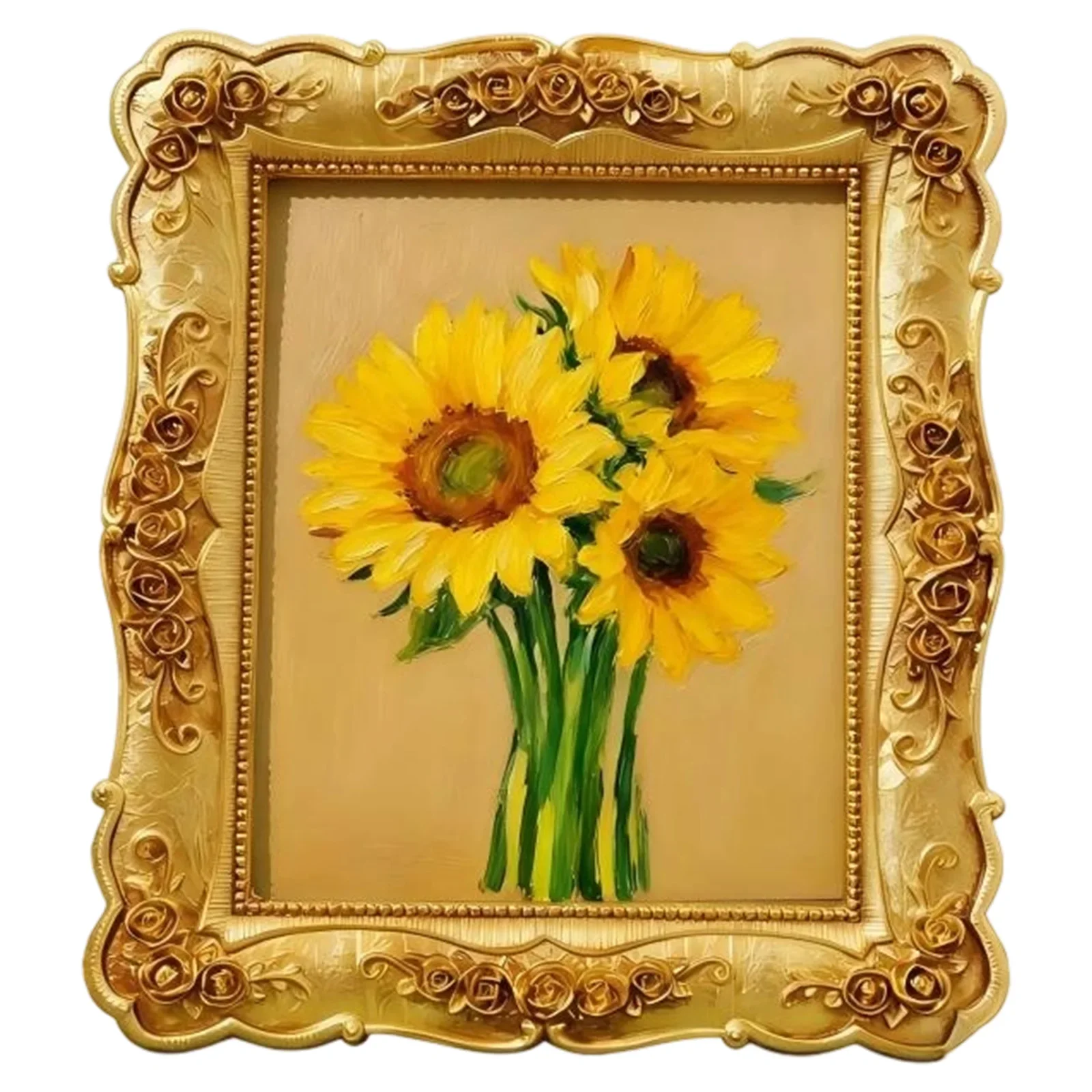Decorative Resin Photo Frame with Floral Pattern Designed to Display 6 x 8 Photos Adds a Touch of Refinement to Any Space