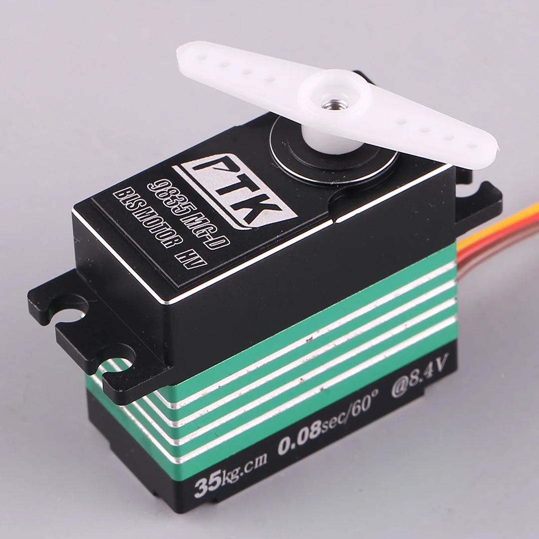 

PTK 9835 MG-D Brushless Standard Servo for RC Car High Voltage All Metal Gear Large Torque 36kg Model