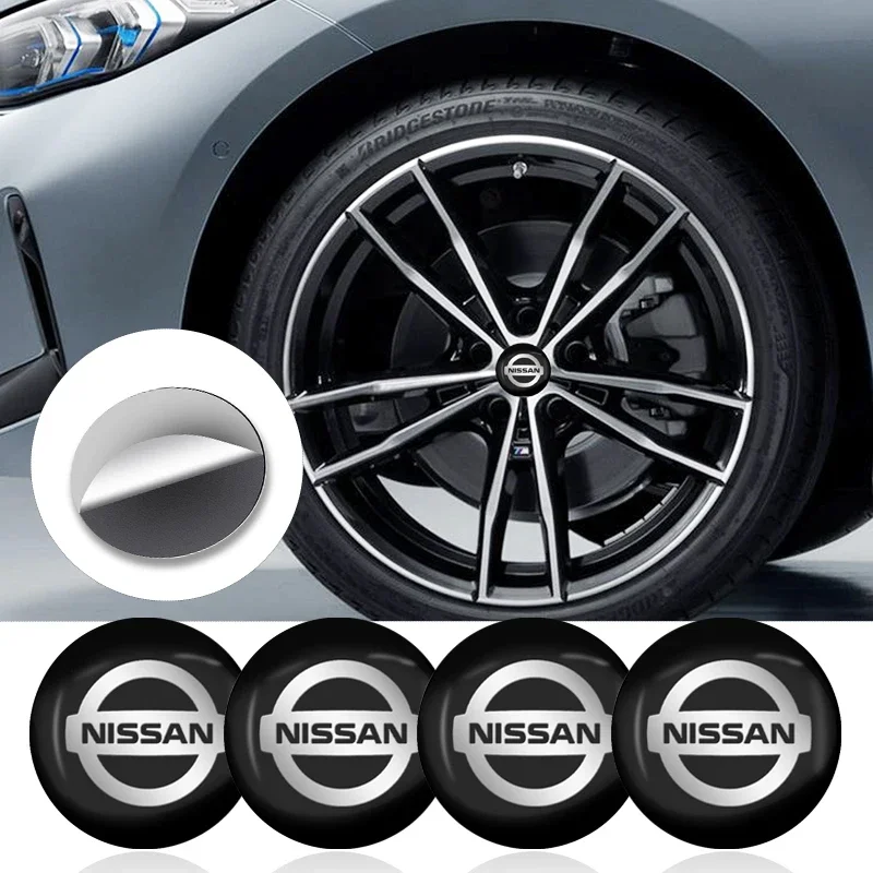 4pcs 56mm Car Wheel Center Cover Hub Cap Badge Emblem sticker For Nissan Juke F15 F16 2010~2023 x-trail Cascais Suzuki Momo Rims