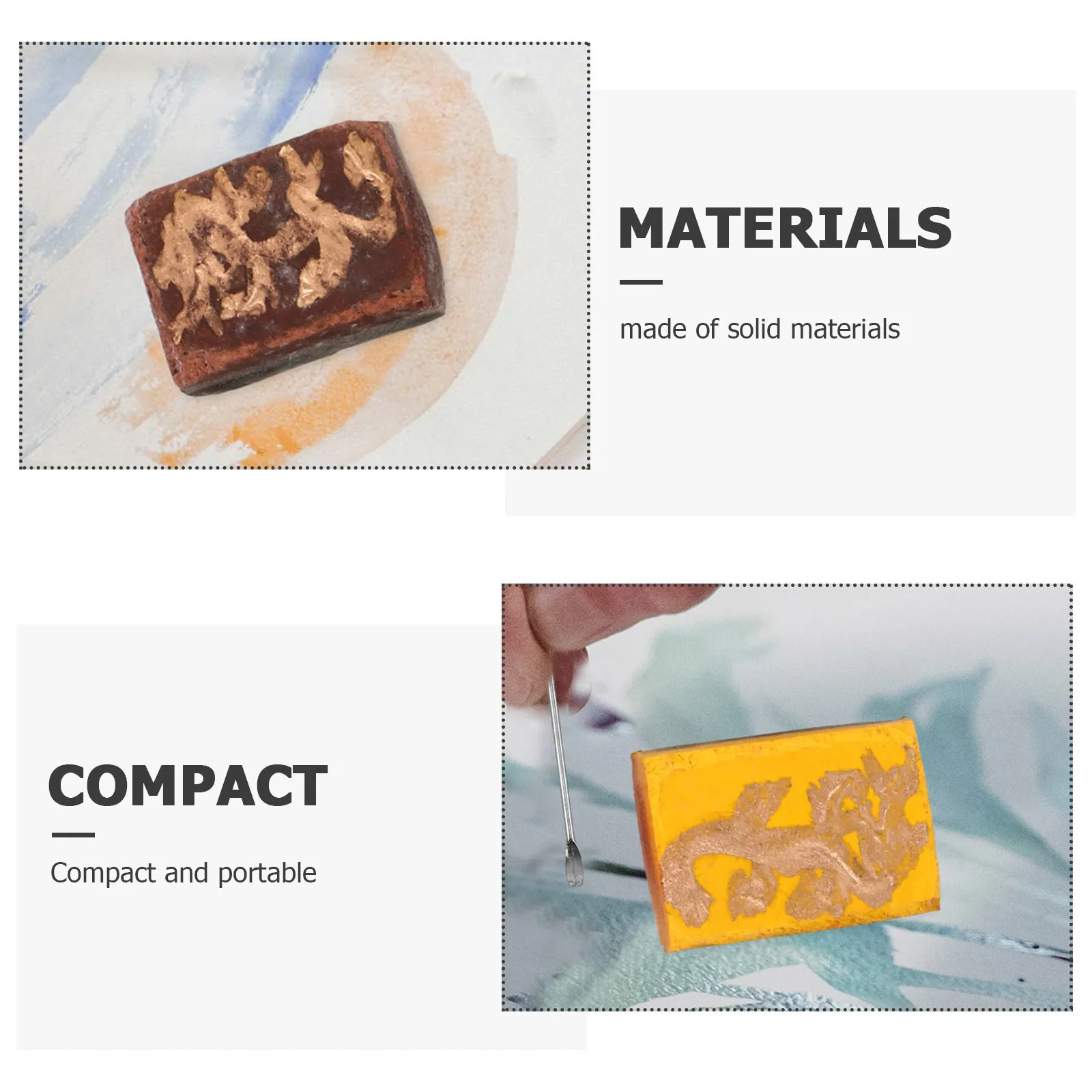 15 قطعة من أعواد الحبر الملونة، كتلة حبر صينية مصنوعة يدويًا مبتكرة لطلاب رسم الخط، ممارسة قاعدة مسطحة ناعمة #2