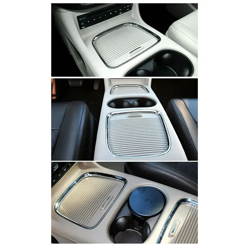 Center Console Armrest Box 1 PC 89BD1AG Roller Blind Storage Trim Cover For Jeep Grand Voyager Black-T48C