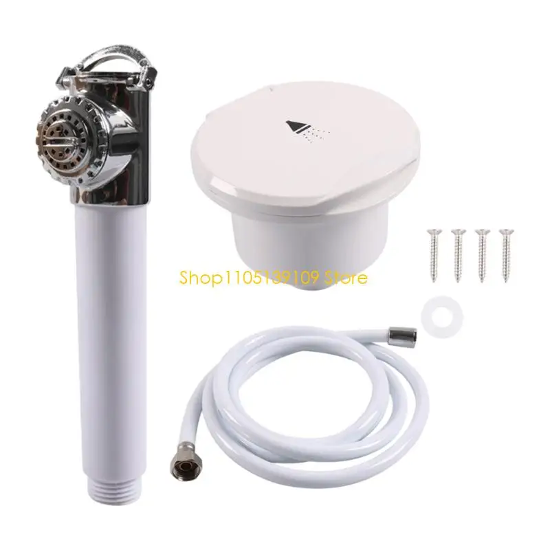Anti Rusts Steel Handheld Shower Sprayer 3 Mode Water Flow Adjustable Shower Connector Suitable for Outdoor Bathing Needs