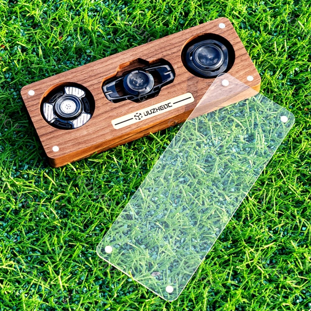 JUZHEDC Aufbewahrungsbox Massivholz Display Box Fidget Spinner Multifunktionale Aufbewahrung Push Slider Display Stand