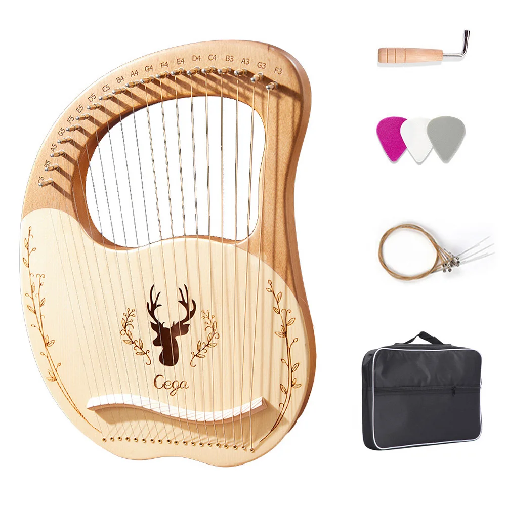 

Lyre Harp 16 19 21 Strings Piano Harp Lyre Harp Wooden Mahogany Musical Instrument Lyre Harp With Tuning Wrench Spare Strings