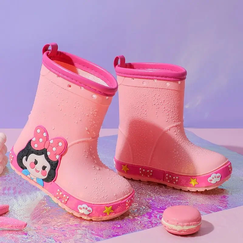 Disney Princess Snow White scarpe da pioggia per bambini per ragazze scarpe impermeabili carine antiscivolo per comode scarpe da pioggia per ragazze