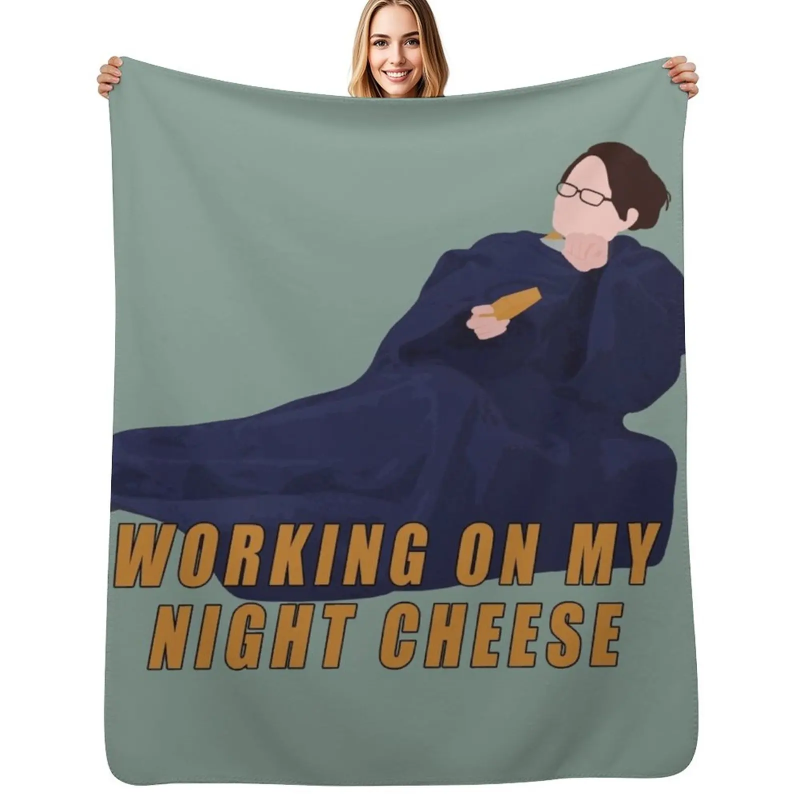 

Working on my night cheese Throw Blanket Lightweight Warm Blanket for Travel Camping